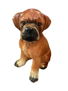 VINTAGE➕Boxer Dog Statue